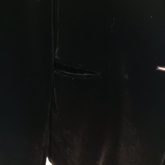 VINTAGE Emanuel Ungaro Womens Blazer 10/44 Black Velour Formal Rayon Old Money - Picture 5 of 8